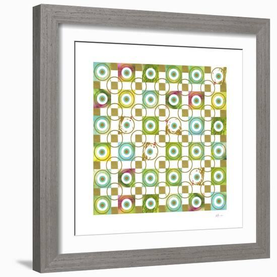 Turquiose GRID 11 copy-Pamela A. Johnson-Framed Giclee Print