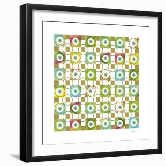 Turquiose GRID 11 copy-Pamela A. Johnson-Framed Giclee Print