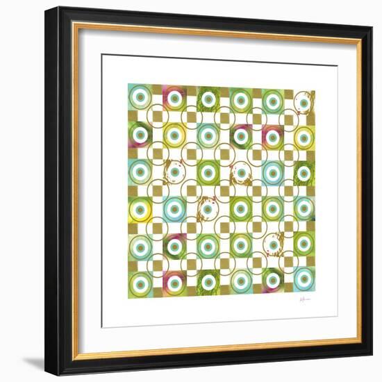 Turquiose GRID 11 copy-Pamela A. Johnson-Framed Giclee Print