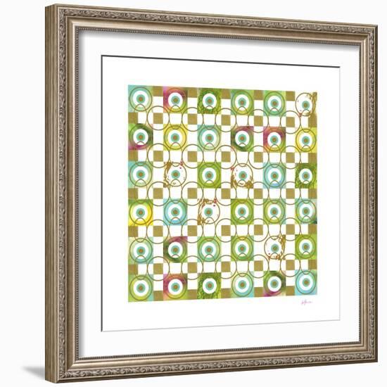 Turquiose GRID 12 copy-Pamela A. Johnson-Framed Giclee Print