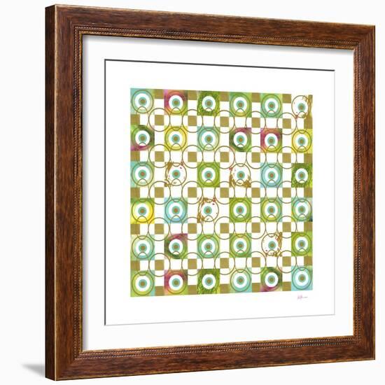 Turquiose GRID 12 copy-Pamela A. Johnson-Framed Giclee Print