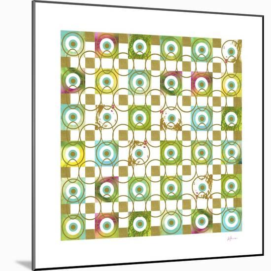 Turquiose GRID 12 copy-Pamela A. Johnson-Mounted Giclee Print