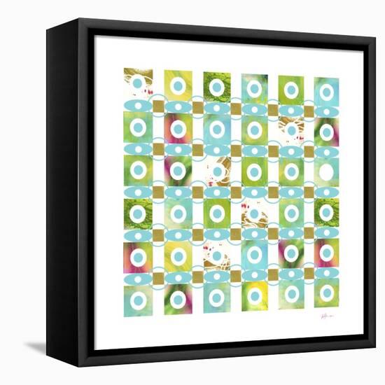 Turquiose GRID 16 copy-Pamela A. Johnson-Framed Premier Image Canvas