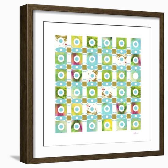 Turquiose GRID 16 copy-Pamela A. Johnson-Framed Giclee Print