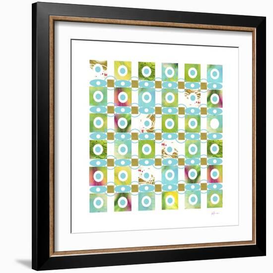 Turquiose GRID 16 copy-Pamela A. Johnson-Framed Giclee Print