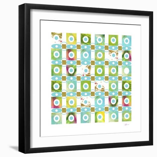 Turquiose GRID 16 copy-Pamela A. Johnson-Framed Giclee Print