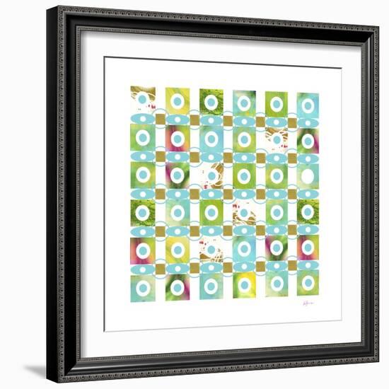 Turquiose GRID 16 copy-Pamela A. Johnson-Framed Giclee Print