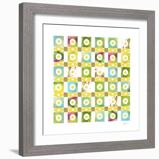 Turquiose GRID 17 copy-Pamela A. Johnson-Framed Giclee Print