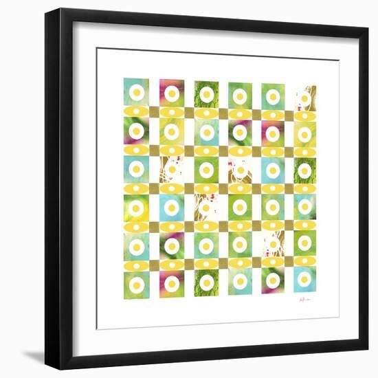 Turquiose GRID 17 copy-Pamela A. Johnson-Framed Giclee Print