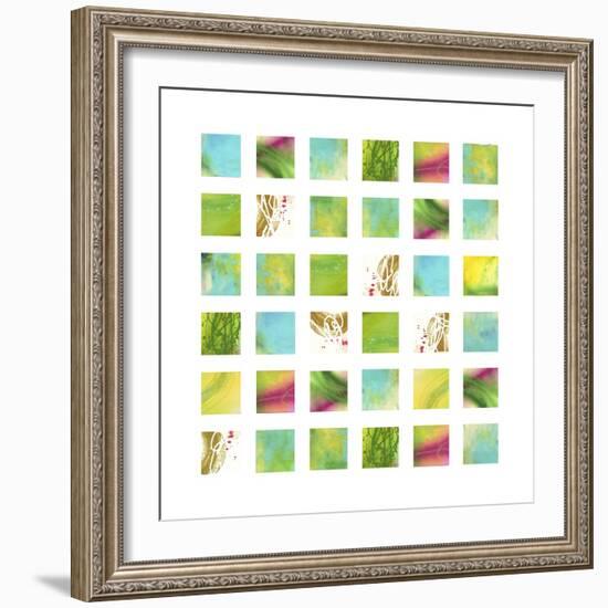 Turquiose GRID 2-Pamela A. Johnson-Framed Giclee Print