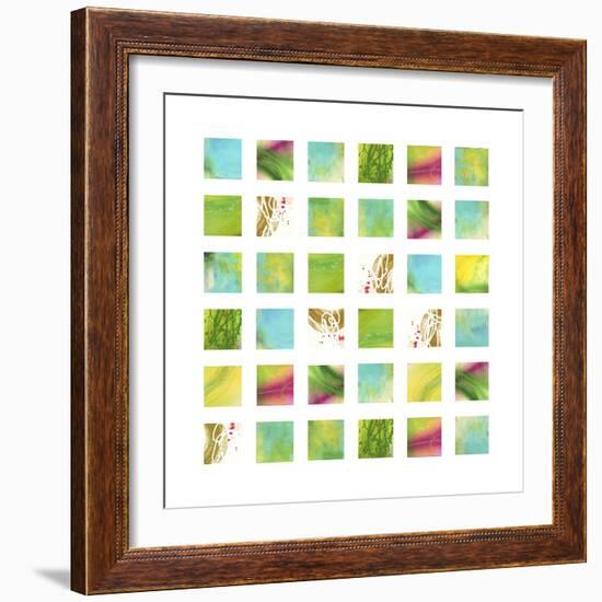 Turquiose GRID 2-Pamela A. Johnson-Framed Giclee Print