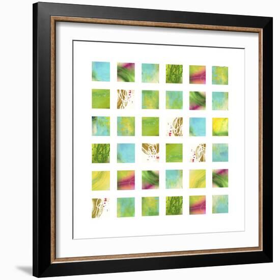 Turquiose GRID 2-Pamela A. Johnson-Framed Giclee Print