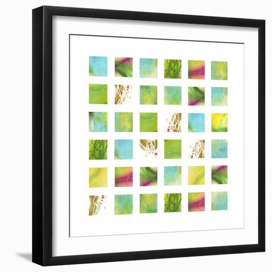 Turquiose GRID 2-Pamela A. Johnson-Framed Giclee Print