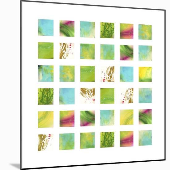 Turquiose GRID 2-Pamela A. Johnson-Mounted Giclee Print