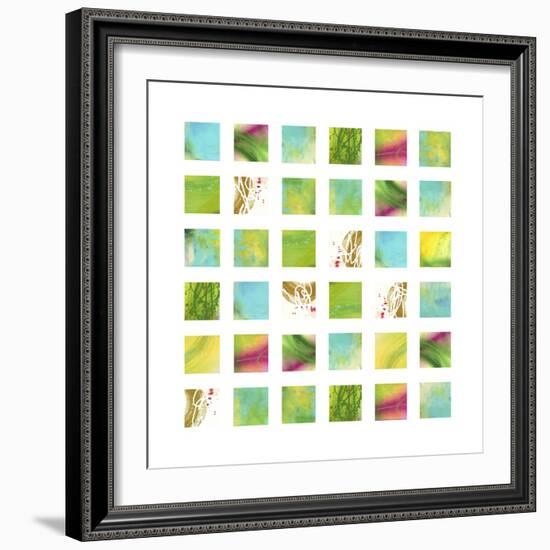 Turquiose GRID 2-Pamela A. Johnson-Framed Giclee Print