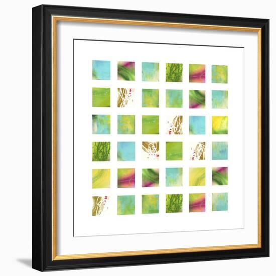 Turquiose GRID 2-Pamela A. Johnson-Framed Giclee Print