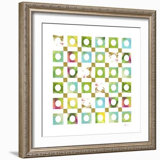 Turquiose GRID 3-Pamela A. Johnson-Framed Giclee Print