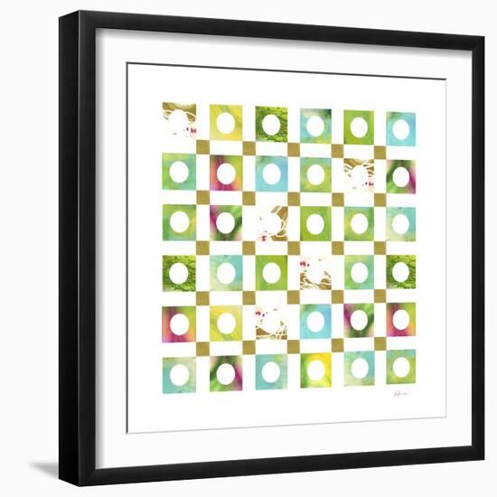 Turquiose GRID 3-Pamela A. Johnson-Framed Giclee Print