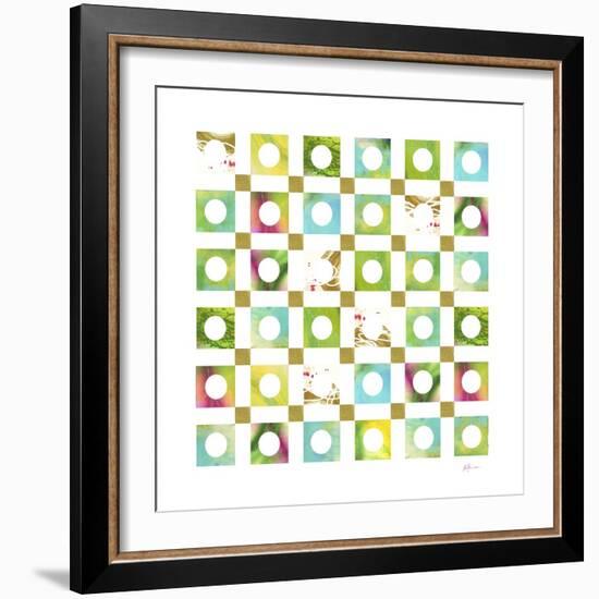 Turquiose GRID 3-Pamela A. Johnson-Framed Giclee Print