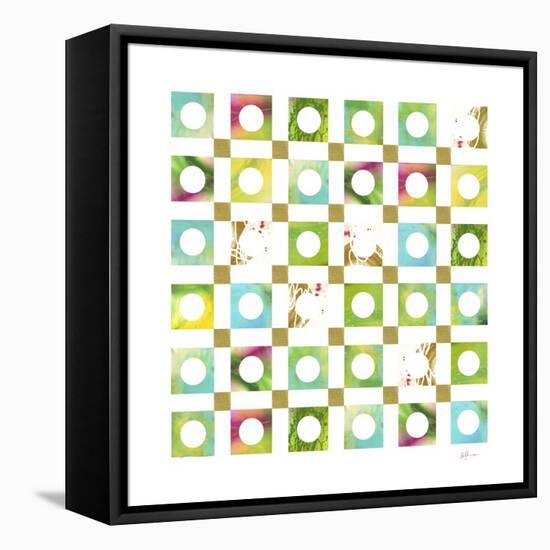 Turquiose GRID 5 copy-Pamela A. Johnson-Framed Premier Image Canvas