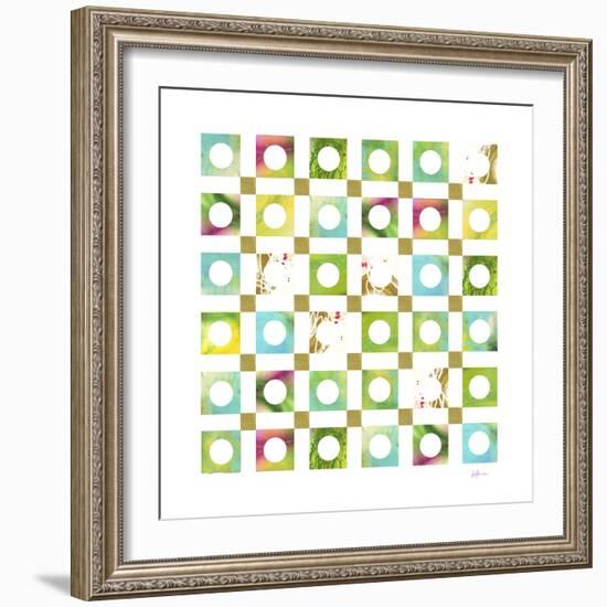 Turquiose GRID 5 copy-Pamela A. Johnson-Framed Giclee Print