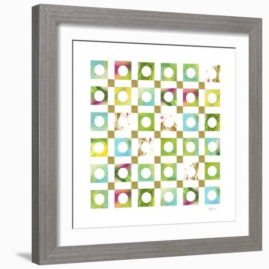 Turquiose GRID 5 copy-Pamela A. Johnson-Framed Giclee Print