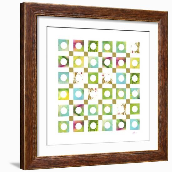 Turquiose GRID 5 copy-Pamela A. Johnson-Framed Giclee Print