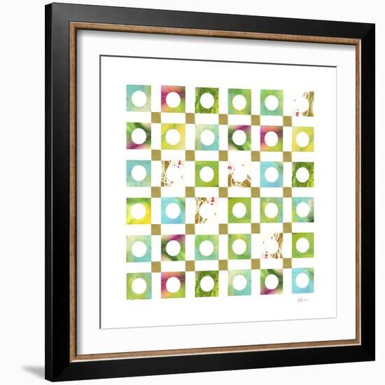 Turquiose GRID 5 copy-Pamela A. Johnson-Framed Giclee Print