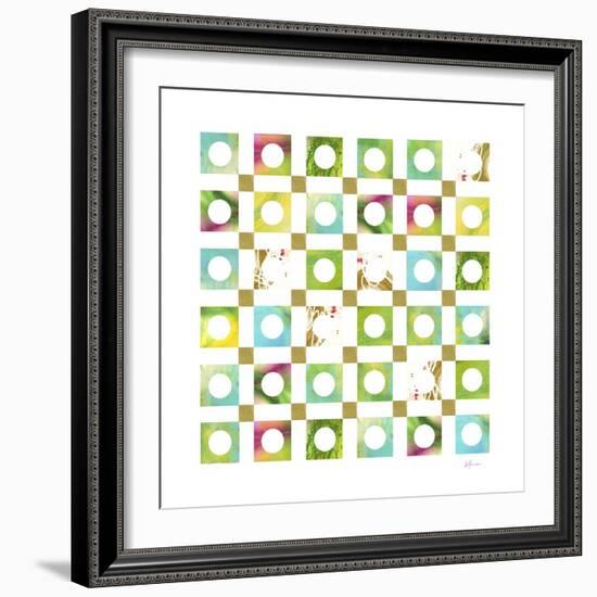 Turquiose GRID 5 copy-Pamela A. Johnson-Framed Giclee Print