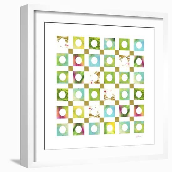 Turquiose GRID 6-Pamela A. Johnson-Framed Giclee Print