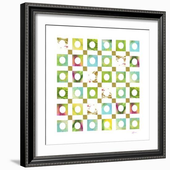 Turquiose GRID 6-Pamela A. Johnson-Framed Giclee Print