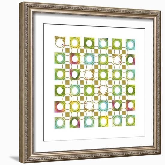 Turquiose GRID 7 copy-Pamela A. Johnson-Framed Giclee Print