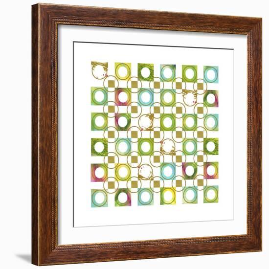 Turquiose GRID 7 copy-Pamela A. Johnson-Framed Giclee Print