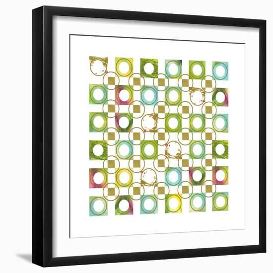 Turquiose GRID 7 copy-Pamela A. Johnson-Framed Giclee Print