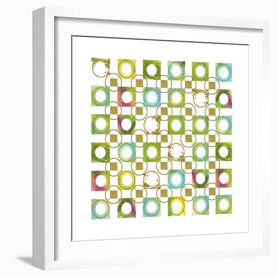 Turquiose GRID 7 copy-Pamela A. Johnson-Framed Giclee Print