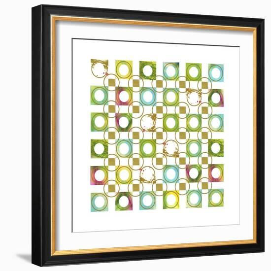 Turquiose GRID 7 copy-Pamela A. Johnson-Framed Giclee Print