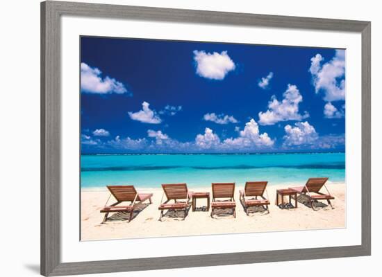 Turquoise Atoll-Mike Toy-Framed Giclee Print