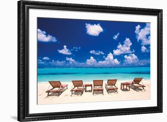 Turquoise Atoll-Mike Toy-Framed Giclee Print