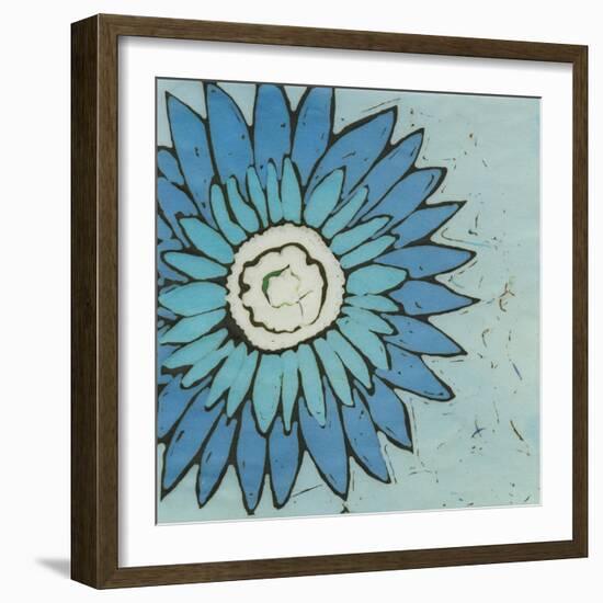 Turquoise Batik Botanical III-Andrea Davis-Framed Art Print