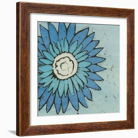 Turquoise Batik Botanical III-Andrea Davis-Framed Art Print