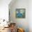 Turquoise Batik Botanical IV-Andrea Davis-Framed Stretched Canvas displayed on a wall