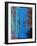 Turquoise Blue and Biege Abstract Composition I-Alma Levine-Framed Art Print