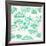 Turquoise Bonsai Pattern-Cat Coquillette-Framed Giclee Print