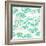 Turquoise Bonsai Pattern-Cat Coquillette-Framed Giclee Print