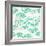 Turquoise Bonsai Pattern-Cat Coquillette-Framed Giclee Print