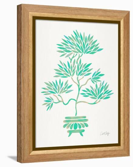 Turquoise Bonsai-Cat Coquillette-Framed Premier Image Canvas