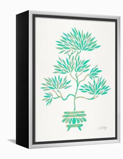 Turquoise Bonsai-Cat Coquillette-Framed Premier Image Canvas