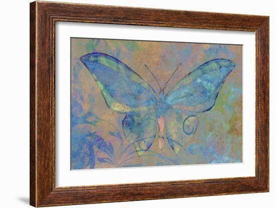 Turquoise Butterfly-Cora Niele-Framed Giclee Print