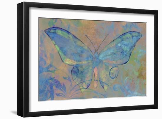 Turquoise Butterfly-Cora Niele-Framed Giclee Print