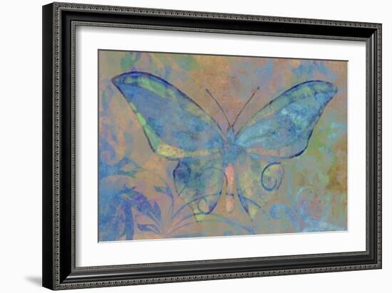 Turquoise Butterfly-Cora Niele-Framed Giclee Print